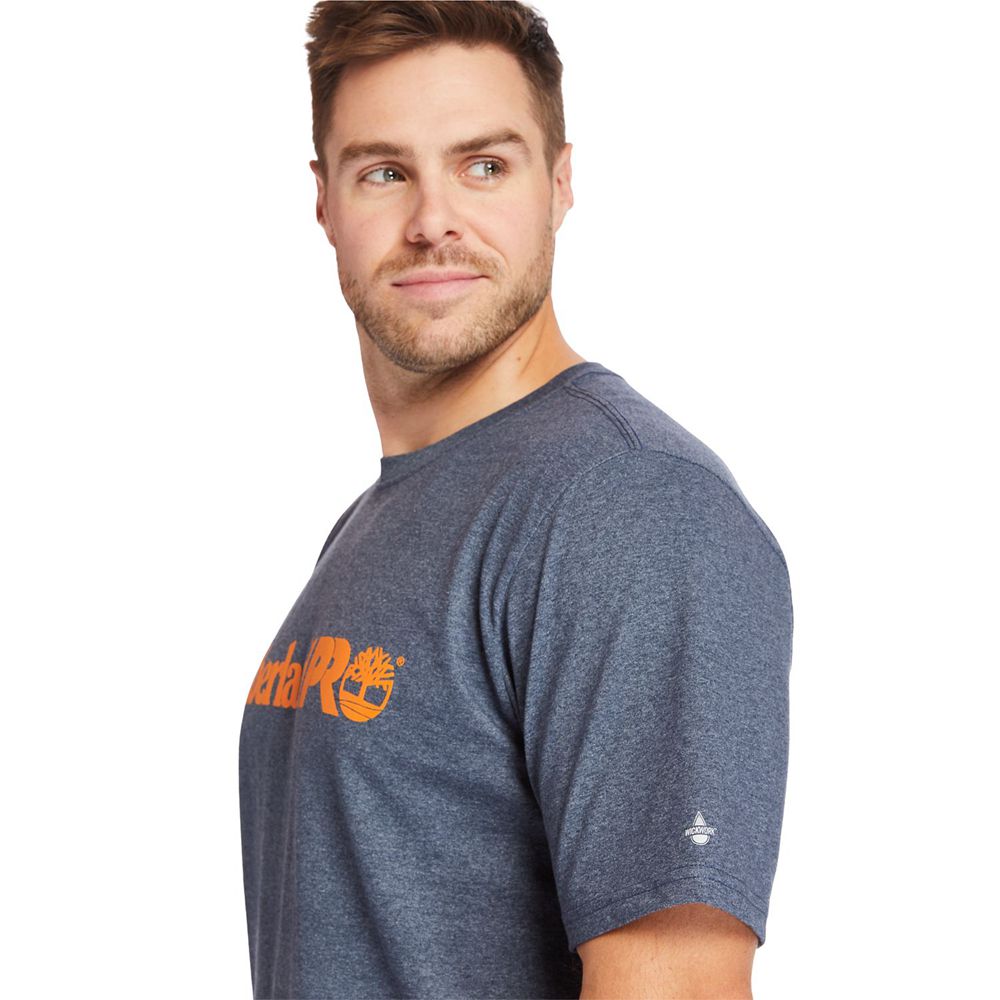 Camisetas Masculino - Timberland Pro® Big & Tall Base Plate Short-Sleeve - UGZTF0954 - Azul Marinho